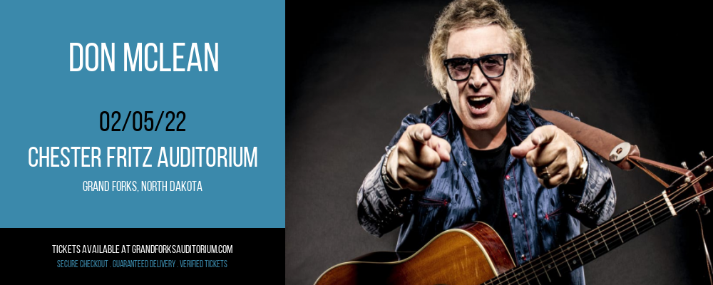 Don McLean at Chester Fritz Auditorium tickets Don McLean at Chester Fritz Auditorium